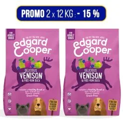 Edgard & Cooper PROMO 2x12Kg Edgard & Cooper Cervo E Anatra Per Cani Adulti