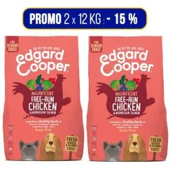 Edgard & Cooper PROMO 2x12Kg Edgard & Cooper Pollo E Salmone Grain Free Per Cani Senior