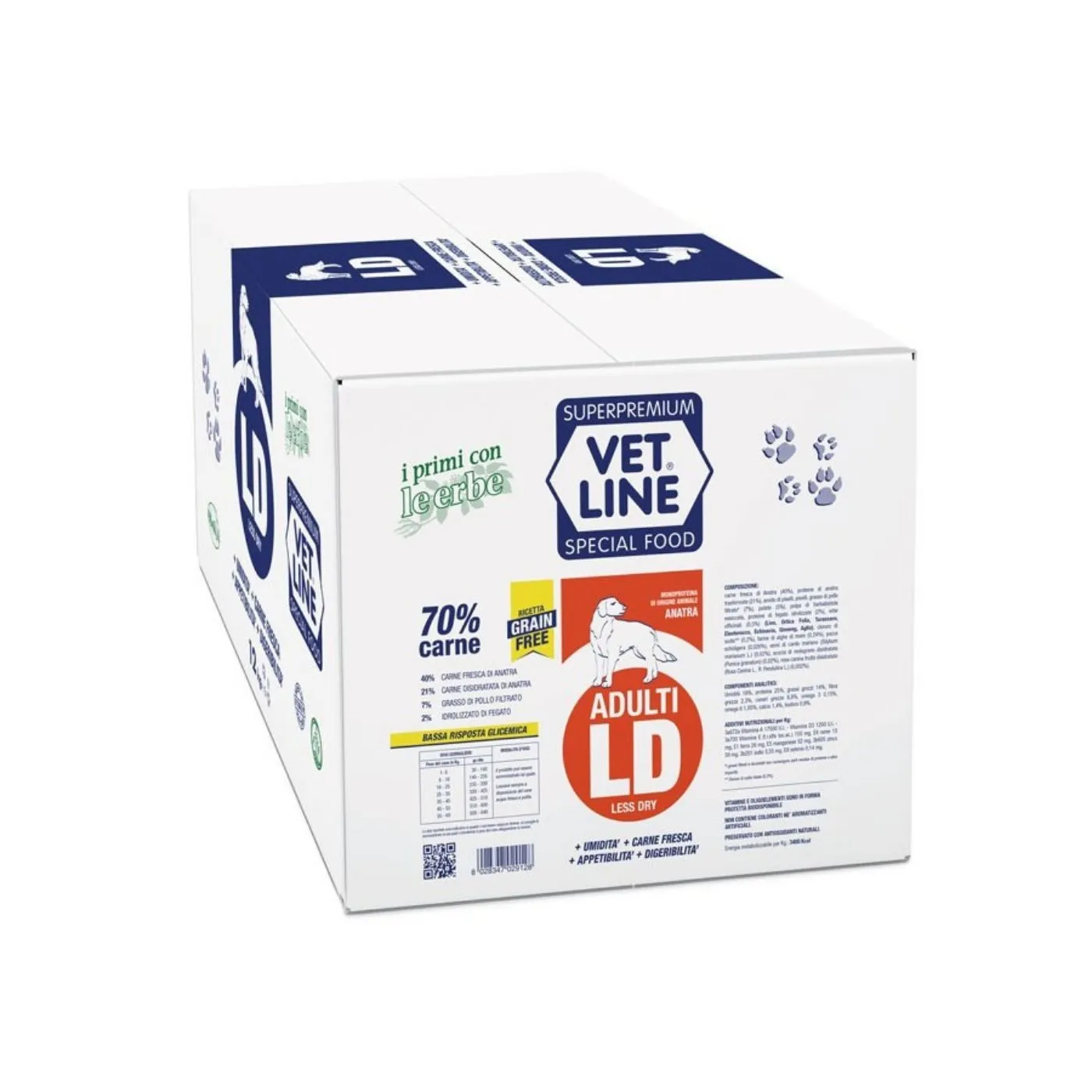 Vet Line Adulti LD Anatra Grain Free Monoproteico Per Cani Adulti VetLine - immagine 2