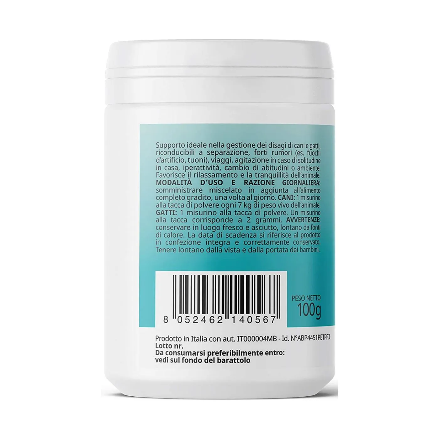 Dynamopet® BenesserePet Kalm Pet 100g Rilassante Naturale Per Cani E Gatti - immagine 3