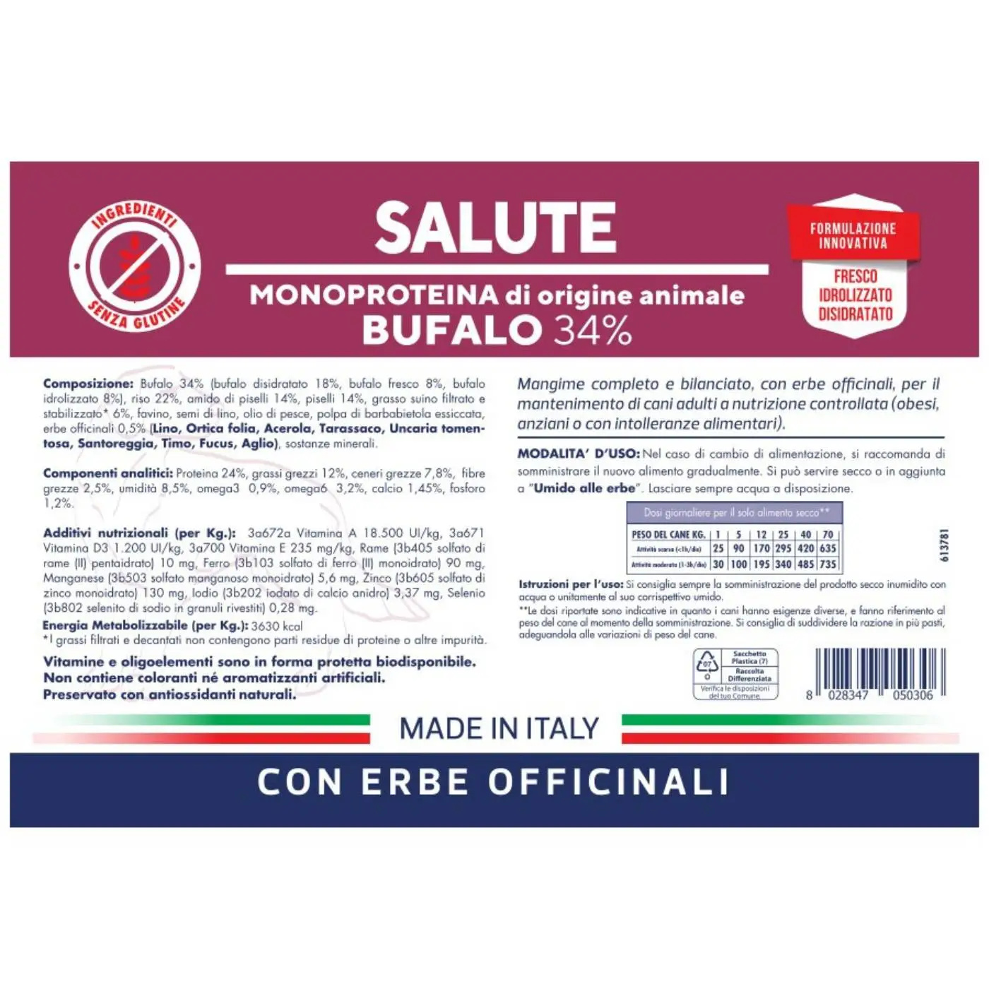 Vet Line Linea Salute Bufalo Per Cani Adulti VetLine - immagine 2