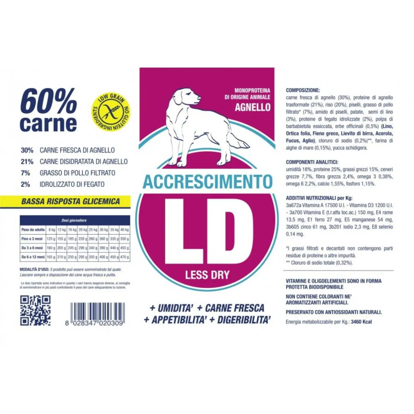 Vet Line Linea LD Agnello Accrescimento Per Cuccioli Vetline - immagine 2