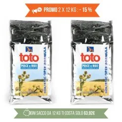 PROMO 2x12Kg Toto Holistic Open Formula Pesce E Riso Per Cani
