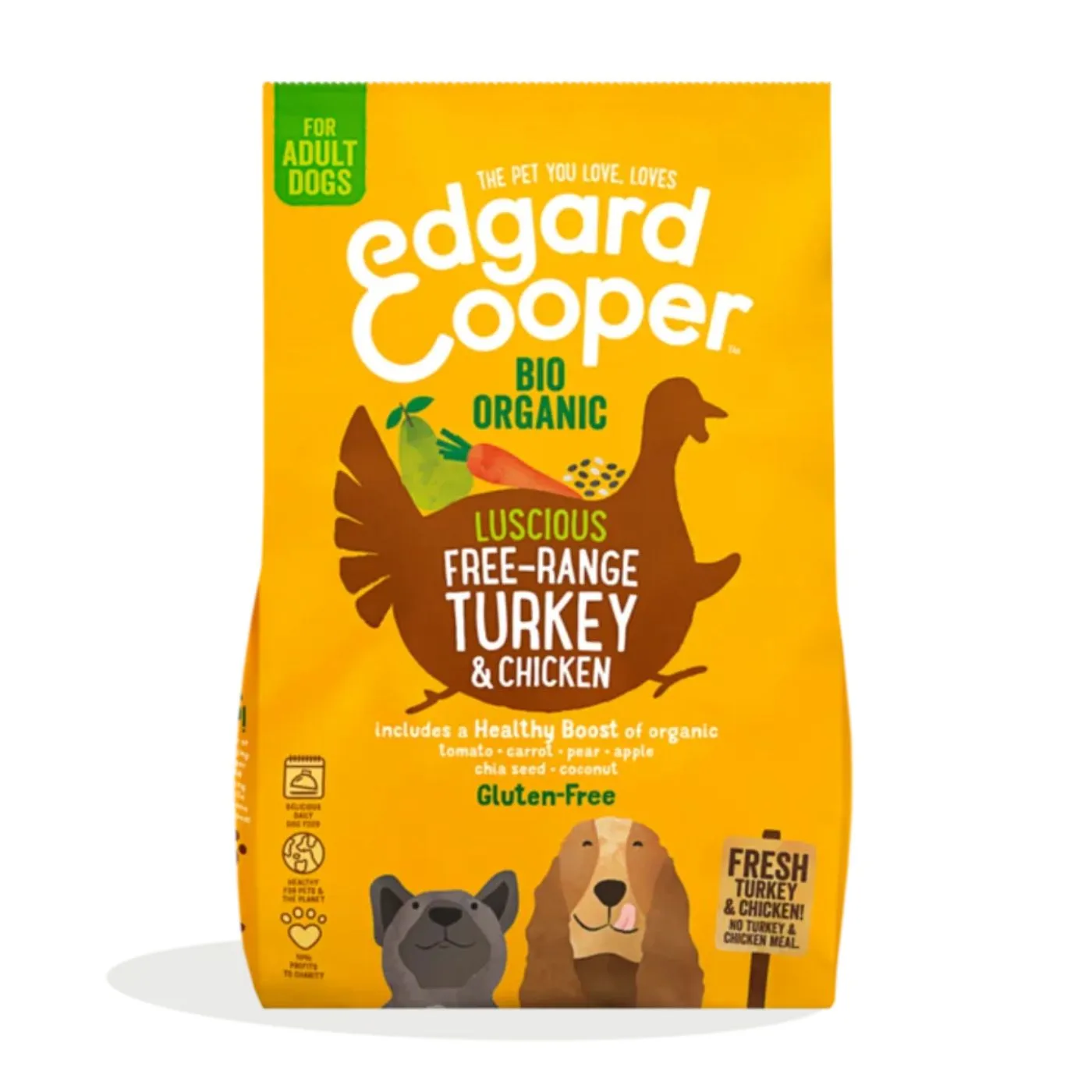 Edgard & Cooper Edgard & Cooper Adult Carne Fresca Di Tacchino E Pollo Biologici Gluten Free Per Cani
