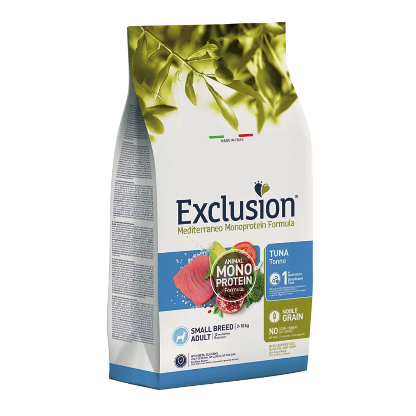 Exclusion Mediterraneo Monoproteico Noble Grain Adult Small Tonno Per Cani Adulti