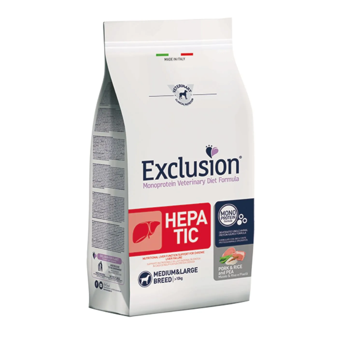 Exclusion Diet Hepatic Medium Large Maiale Riso E Piselli Per Cani