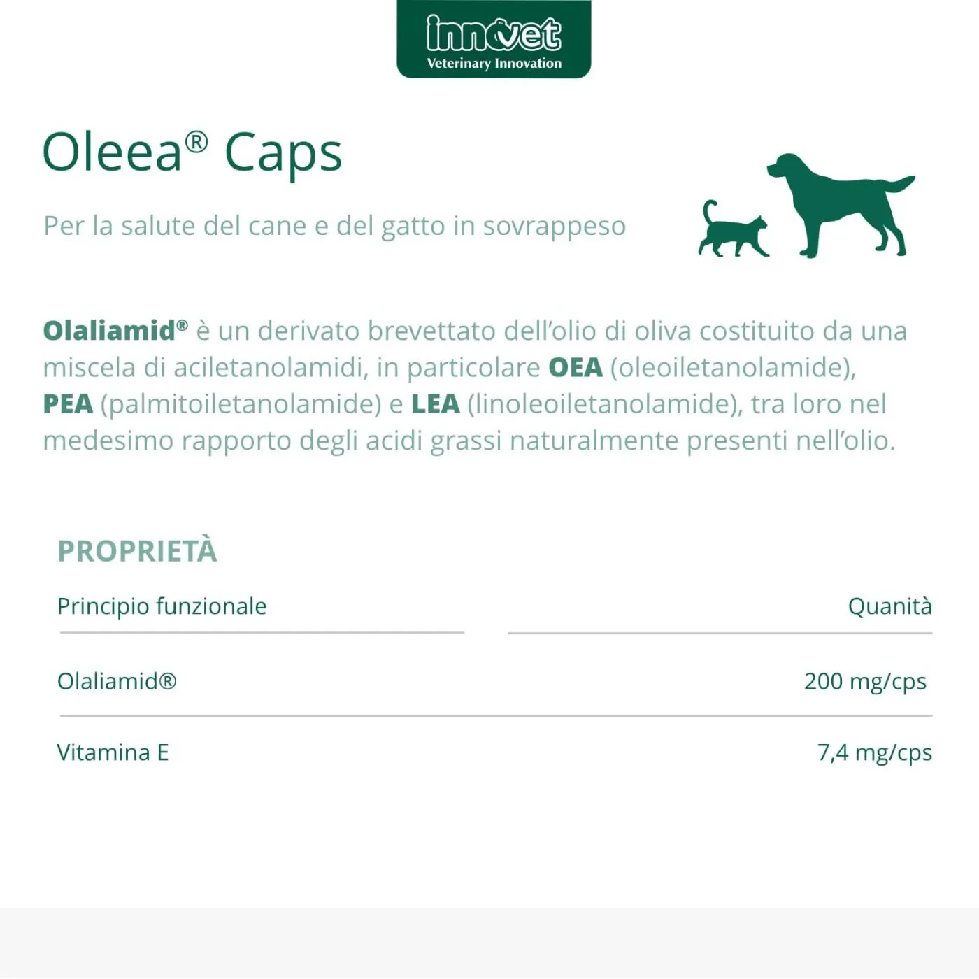 Innovet Oleea® Caps 60 Capsule Per Cani E Gatti In Sovrappeso - immagine 2