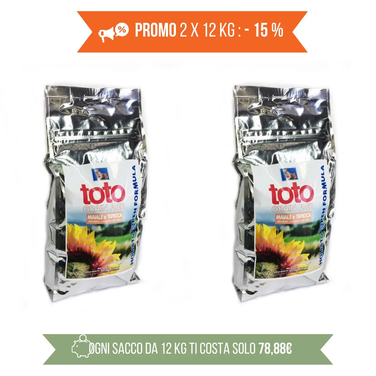 Toto Holistic Crocchette Per Cani Grain Free Maiale E Tapioca - immagine 3