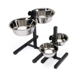 CAMON Doggy Bar Kit Supporto Ciotole.C026/4. Ciotole Per Cani