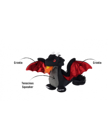 Gioco Play Mytichal Creature, Drago Peluche. Gioco Per Cani - immagine 2