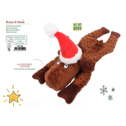 Ferribiella Renna Natalizia Con Cappello. Giochi Per Cani